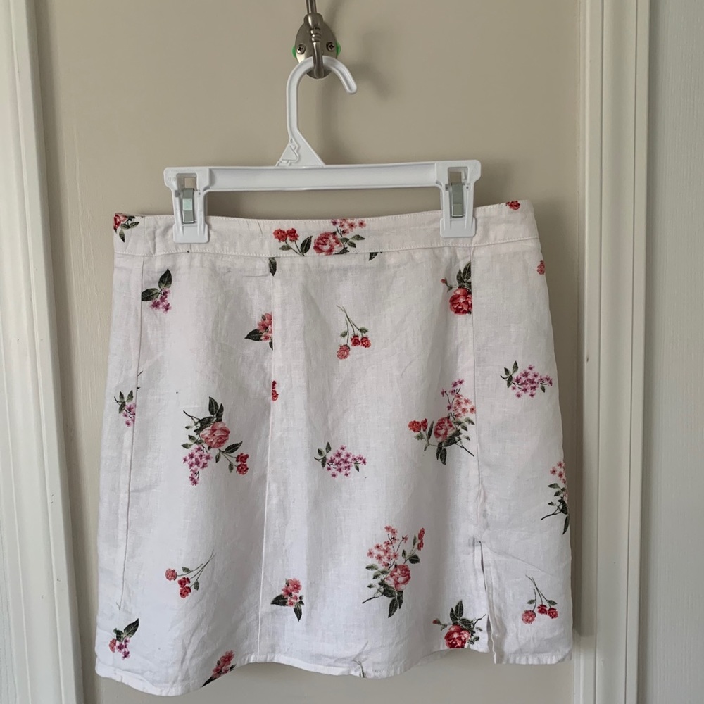 floral skirt with slit